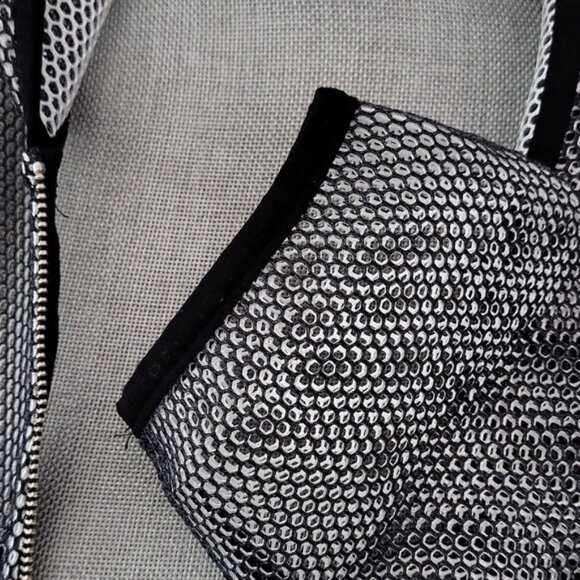 Tonia Debellis Black Mesh Hooded Jacket - Picture 7 of 12